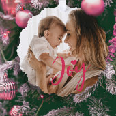 Eerste Kerst baby fotonaam modern Ornament Kaart