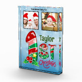 Eerste kerst Baby Twee foto's Aangepast fotoblok (Rechts)