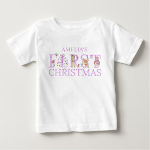 Eerste kerst Cute dier letters meisjesnaam