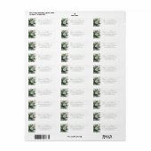 Eerste kerst Elegant Greenery Retouradres Etiket (Full Sheet)