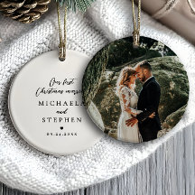 Eerste kerst getrouwd met moderne minimalistische 