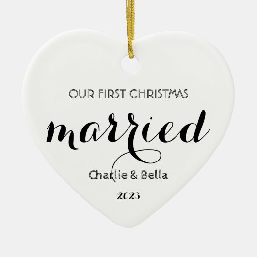 Eerste kerst getrouwd Ornament - Wedding Keepsak (Voorkant)