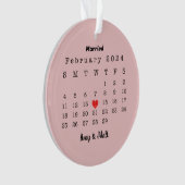 Eerste kerst getrouwde foto en datum keramiek ornament (voorkant)