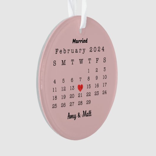 Eerste kerst getrouwde foto en datum keramiek ornament (voorkant)