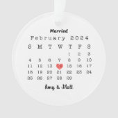 Eerste kerst getrouwde foto en datum keramiek ornament (voorkant)