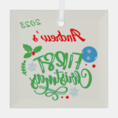 Eerste kerst  glas ornament (Achterkant)