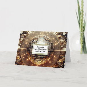 Eerste kerst heer en mevrouw Pas getrouwd vakantie Feestdagen Kaart