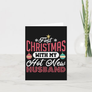 Eerste kerst hete nieuwe man Pas getrouwd vrouw br Kaart