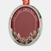 Eerste kerst hond foto Ornament (Links)