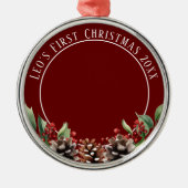 Eerste kerst hond foto Ornament (Voorkant)