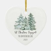 Eerste kerst in beeld keramisch ornament (Voorkant)