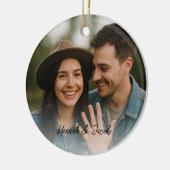 Eerste kerst in beeld keramisch ornament (Links)