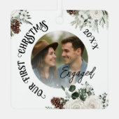 Eerste kerst in beeld metalen ornament (Achterkant)