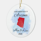 Eerste kerst in het Arizona State Ornament (Links)