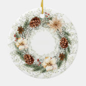 Eerste kerst in New Home Boho Keramisch Ornament (Achterkant)