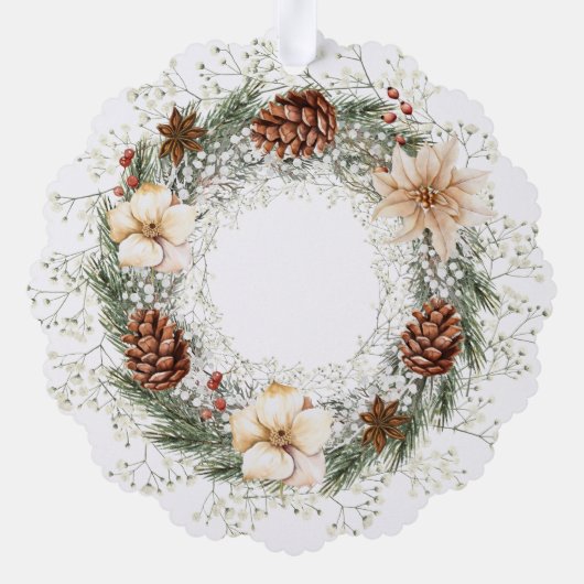 Eerste kerst in New Home Boho Ornament Kaart (Achterkant)