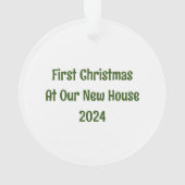 Eerste kerst in ons nieuwe Ornament (achterkant)