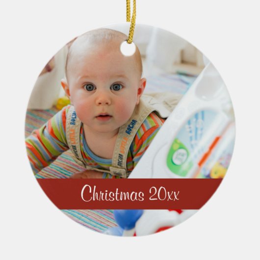Eerste Kerst Keepsake Custom Photo Ornament (Voorkant)