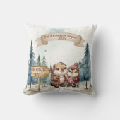 Eerste kerst Koppel Kerst Nieuwgetrouwd Ornament Kussen (Voorkant)