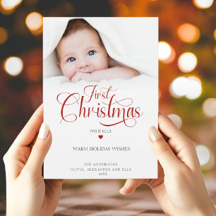 Eerste kerst met Photo Holiday Kaart