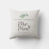 Eerste kerst Mr en Mrs Heirloom Sierkussen (Achterkant)