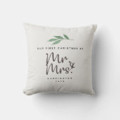 Eerste kerst Mr en Mrs Heirloom Sierkussen (Voorkant)