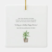 Eerste kerst Nieuwe Home Rode Deur Boho Keramisch Ornament (Achterkant)