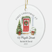 Eerste kerst op het nieuwe adres: Red Door Keramisch Ornament (Links)