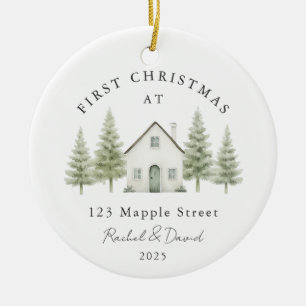 Eerste kerst op ons nieuwe adres - Cottage Keramisch Ornament