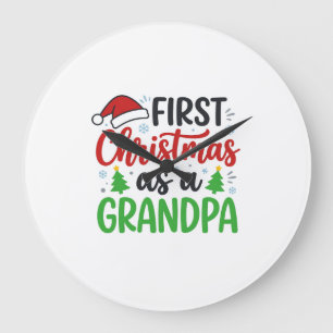 Eerste kerst Opa Kerstman Hoed Grote Klok