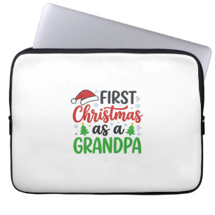 Eerste kerst Opa Kerstman Hoed Laptop Sleeve