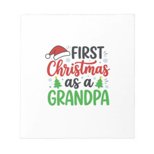 Eerste kerst Opa Kerstman Hoed Notitieblok