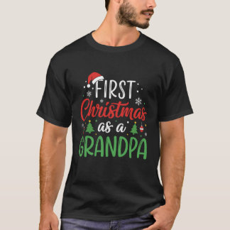 Eerste kerst Opa vakantie T-shirt