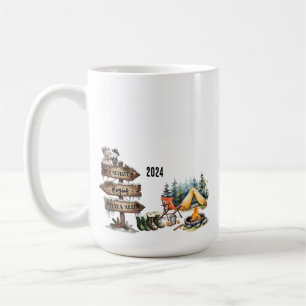 Eerste kerst paar Passen getrouwd camping Koffiemok