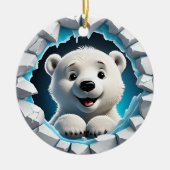 Eerste kerst Polar Beer Ornament (Voorkant)