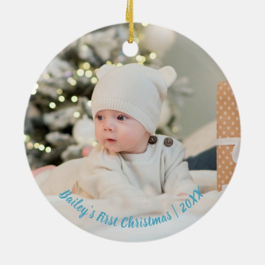 Eerste kerst Polar Beer Ornament (Achterkant)