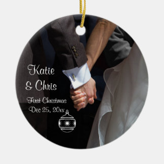 Eerste kerst Romantisch en elegant Keramisch Ornament