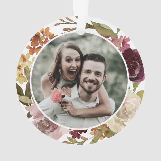 Eerste kerst samen bloemen ornament (achterkant)