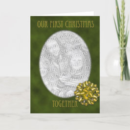 Eerste kerst samen met Bow Feestdagen Kaart