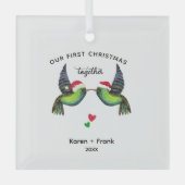 Eerste kerst samen Ornament - Tortelduifjes (Voorkant)