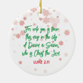 Eerste Kerst schattig luiaard baby Ornament (Achterkant)