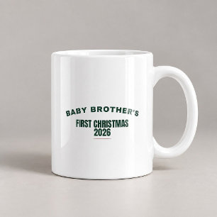 Eerste kerst van kleine broer 2026 Grappige mok