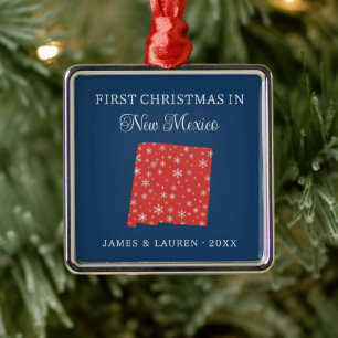 Eerste kerst van stel in New Mexico State Metalen Ornament
