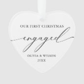 Eerste kerst verloofd | Elegant Verloving Ornament (voorkant)