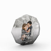 Eerste kerst verloofd foto witte script (Links)