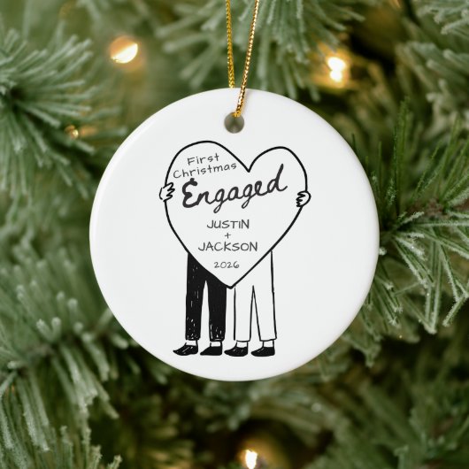 Eerste kerst verloofd ornament (Boom)