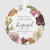 Eerste kerst verloofde bloem ornament (voorkant)