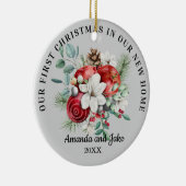 Eerste kerstbloem keramisch ornament (Rechts)