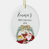 Eerste kerstbos keramisch ornament (Rechts)