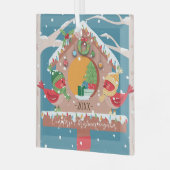 Eerste kerstcadeau voor kerstcadeautjes glas ornament (Voorkant links)